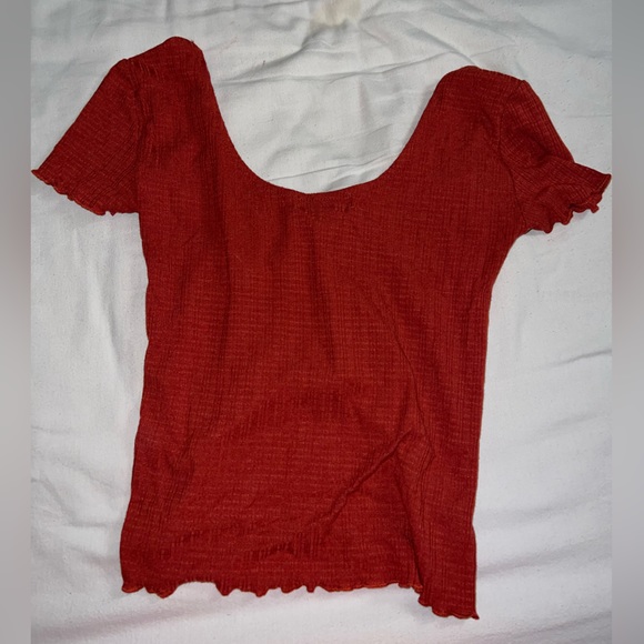 Cropped Fitted Red Tee Size M - Picture 2 of 4